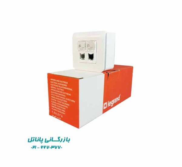 پریز شبکه روکار لگراند CAT6 UTP دو پورت مدل موزائیک - Image 3