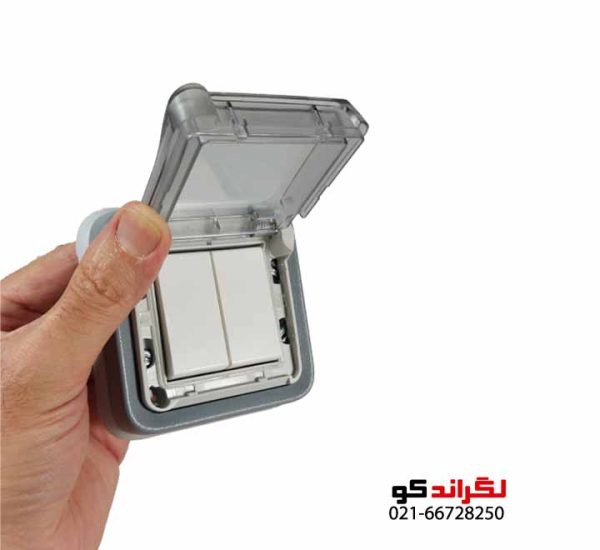 کلید دوپل روکار ضد آب پلکسو لگراند - Image 2