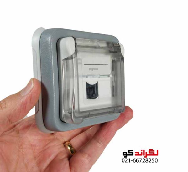پریز شبکه تک پورت  توکار ضد آب پلکسو لگراند - Image 2